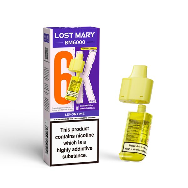 lost mary bm6000 replacement pod lemon lime