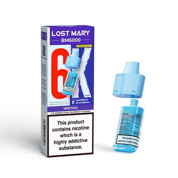 lost mary bm6000 replacement pod menthol