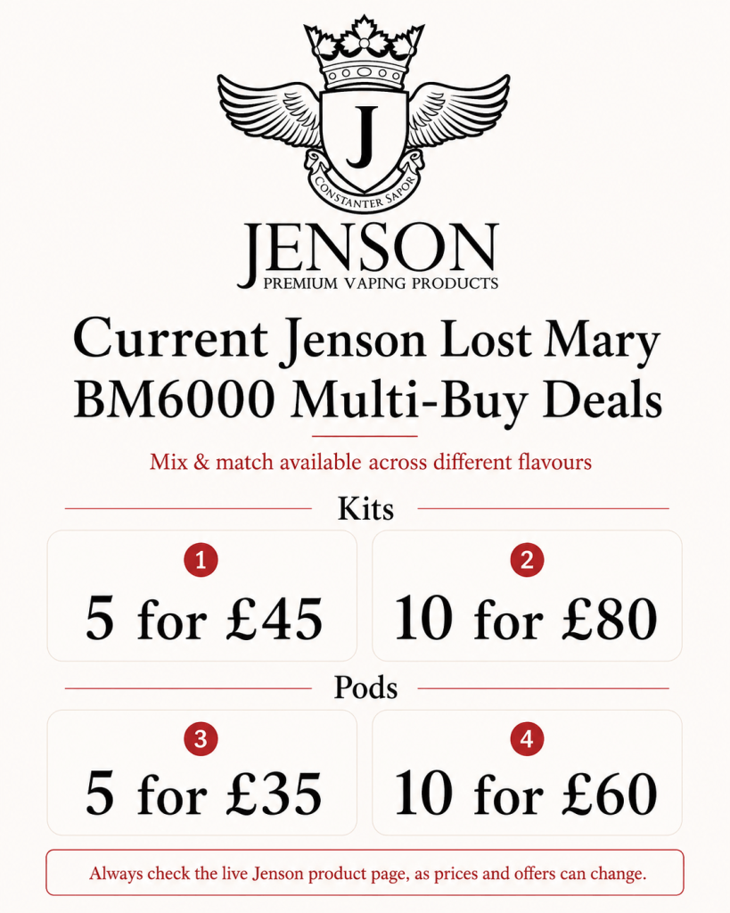 Lost Mary BM6000 refill pods multibuy deal