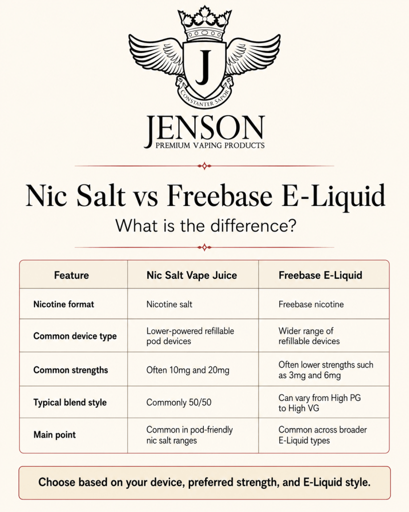 Nic Salt vs Freebase E Liquid