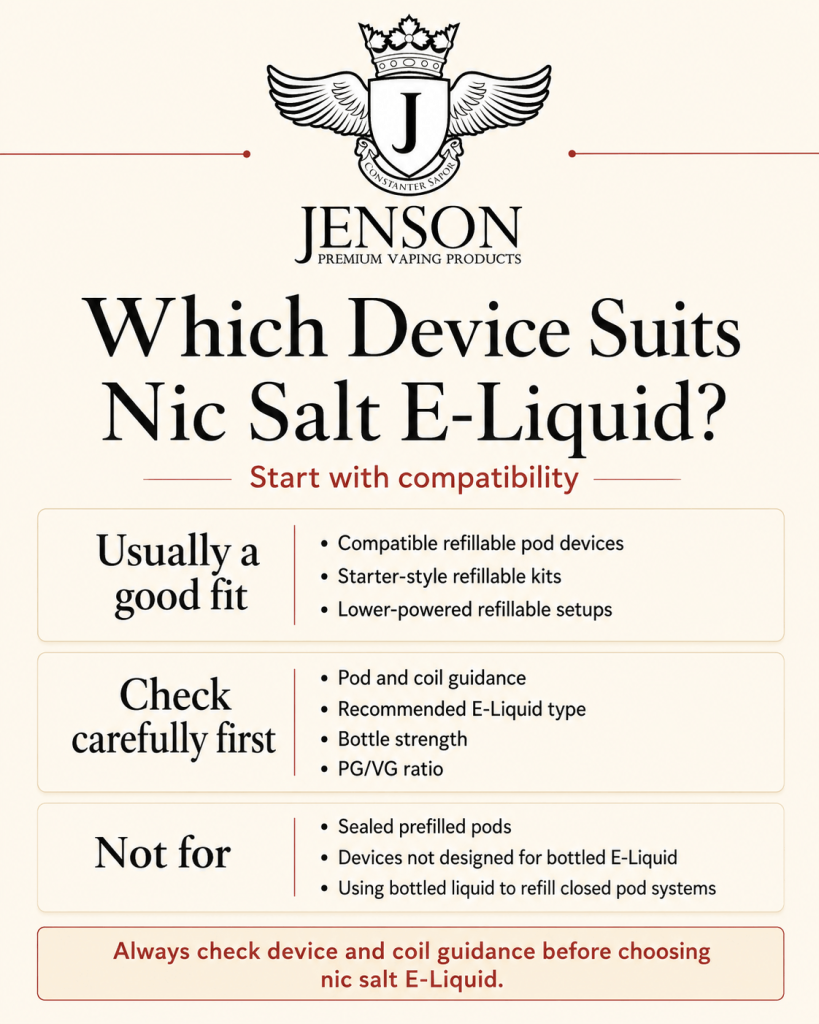Which Device Suits Nic Salt E Liquid